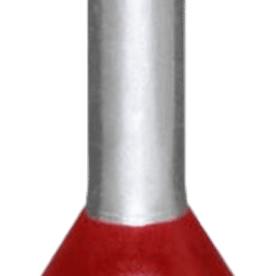 Terminal Twin / Hembra 2 x 1 mm² / AWG 2 x 18 / Aislado Rojo / Longitud 12 mm / Crimpado Hermético