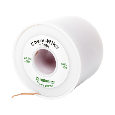 Rollo de desoldar de 150 m, trenza de 0.075″ de ancho y alta absorción.