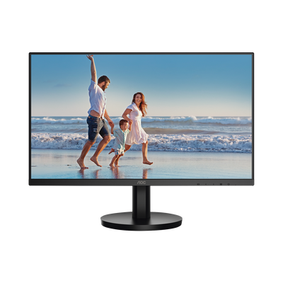 Monitor LED de 23.8″ VESA, Resolución 1920 x 1080 Pixeles, Entradas de Video VGA/HDMI. Panel VA LCD Backlight LED. Ultra Delgado