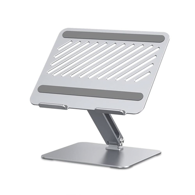 Soporte de Aluminio para Laptop | Ajustable 180° | Soporta Laptops de 10 a 17.3»| Capacidad de Carga 5Kg | Excelente Estabilidad | Diseño Para Alta Disipación de Calor | Altura y Angulo Ajustable | Plegable y Portátil.