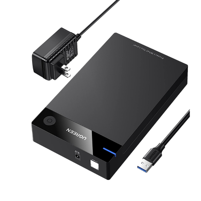 Carcasa de Disco Duro para 3.5″ y 2.5″ (Enclosure) | Con Cable USB 3.0 | Para HDD 3.5″ / SSD 2.5″ | SATA I/II/III | UASP | Hasta 16 TB | Compatible con Windows, Linux, Mac OS | No Requiere Controlador | Cable 1m | Incluye Adaptador d