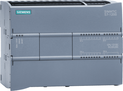 Controlador PLC Compacto / CPU 1215C DC/DC/DC / 14 DI 24V DC + 10 DO 24V DC / 2 AI 0-10V + 2 AO 0-20mA / 2 Puertos PROFINET / Memoria 200 KB / Hasta 100 kHz