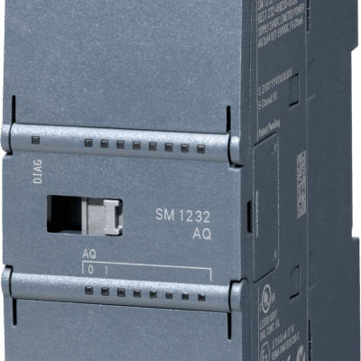 Módulo Analógico de Salida SM 1232 / 2 Salidas AO / +/-10V 14-bit / 0-20mA 4-20mA 13-bit / IP20 / Diagnósticos Avanzados / Aprobaciones Globales
