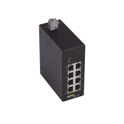 Switch Industrial ECO / 8 Puertos Gigabit 1000Base-T / Montaje Riel DIN / IP30 / -40°C a +70°C / Protección Sobretensión / Auto MDI-X