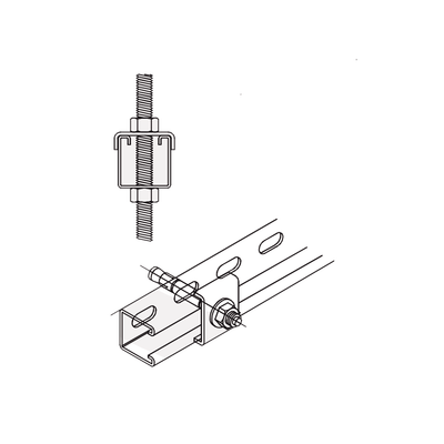 Tope Unicanal «U» para Tornillo de 3/8″ ( 9.5 mm ).