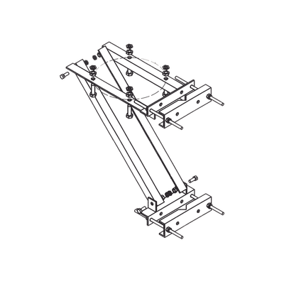 Soporte Lateral Universal para Balizas / Ajuste de Patas 7/8″ a 10-3/8″ / Material Galvanizado en Caliente / Compatible Balizas L-864 y L-865 / Círculo de Pernos 13-1/4″ / ASTM A325