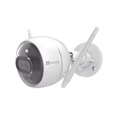 Bala IP 2 Megapíxel / Wi-Fi  / Doble Lente / COLORES EN OSCURIDAD / Deteccion de Personas o Vehículos  / Cruce de Línea / Intrusión a un área / Audio de dos vías / Luz Estroboscópica / Sirena / MicroSD