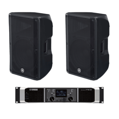 Kit Refuerzo Sonoro | Incluye 2 Bocinas CBR15 y 1 Amplificador PX8 | Ideal para Audio en Vivo y en Primer Plano
