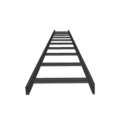 Escalera Tubular de 1.5″ de Peralte y 12″ de Ancho y 3.05 Metros de Largo, Pintura Epóxica Color Negro, Ideal Para Utilizarse en Centros de Datos o Cuartos de Telecomunicacionesl, incluye Coples y Tornillería