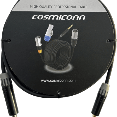 Cable 6.35mm a 3.5mm, conectores color negro MP3X-B – MTP3C-BG, length 3m