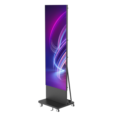 Poster LED de Piso / Pixel Pitch 1.5 mm / Modular (Puede Crecer con Mas Posters) / Case para Transporte / Uso en Interior / Calidad de Video Destacada