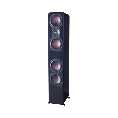 ELITE SERIES PREMIUM HOME THEATER 3 VIAS, 4 WOOFER DE FIBRA DE CARBONO 6.5″, 1 TWEETER DE TITANIO, COLOR NEGRO