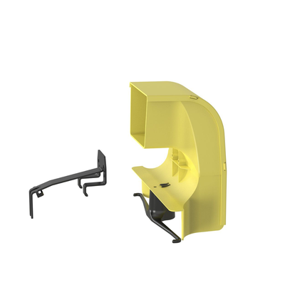 Bajada Para Canaleta FiberRunner™, Uso con Medidas 4×4, 6X4, 12X4, o 24X12, Con Reducción a 4X4, Color Amarillo