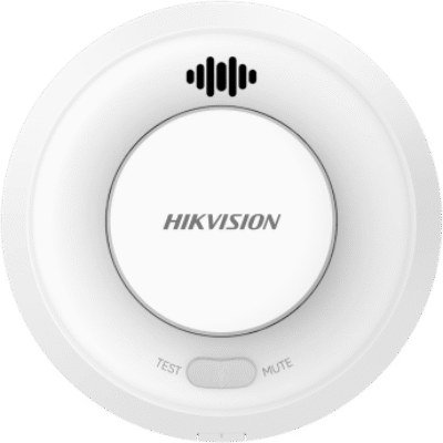 Detector de Humo Interlink con Funcion Hub / Doble Tecnología de Sensor de Luz / Alarma Auditiva 85dB / Batería de Litio 10 Años / Autoverificación / Compatible con Hik-Connect / Interconectable 30 Dispositivos