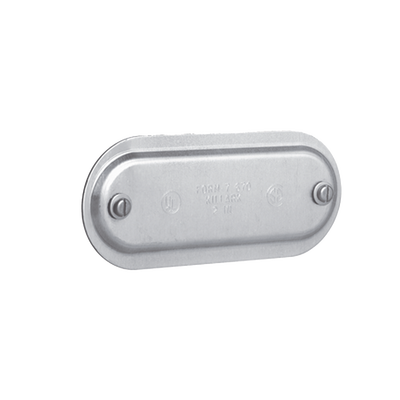 Tapa de Aluminio para Caja Condulet Ovalada de 3/4″.