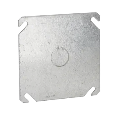 Tapa Cuadrada con Entrada de 1/2 para caja de 4″.
