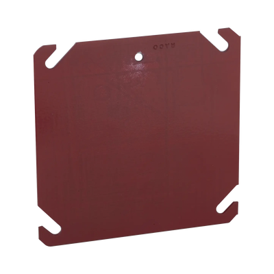 Tapa Cuadrada Para Caja Galvanizada de 4″ / Color Rojo.