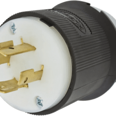 Clavija Industrial con Bloqueo de Media Vuelta / 20 A 480 V AC / 3-Polos 4-Hilos con Tierra / L16-20P / IP20.