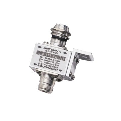 Protector RF Coaxial Para 10 – 1000 MHz de Ceja Frontal y Conectores N Hembra en Ambos Lados, 50 Ω
