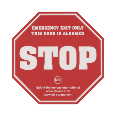 Etiqueta de advertencia «Puerta con alarma» EXIT STOPPER® STI-6400