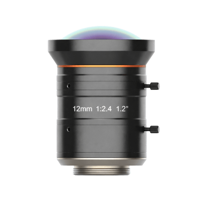 Lente FA para Machine Vision / 25 Megapíxeles / Distancia Focal 12 mm / Apertura F2.4-F16 / Círculo de Imagen 1.2″ (19.3 mm) / Montura C / Compatible Visible e Infrarrojo Cercano