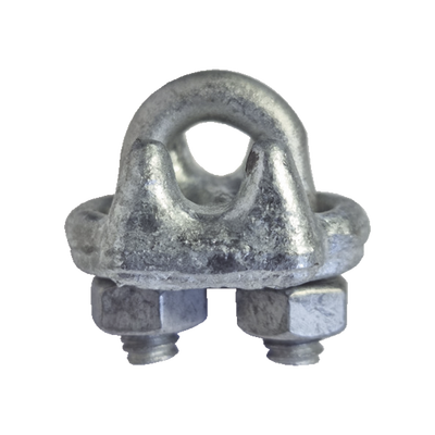 Nudo/ Perro/ Abrazadera Acero Forjado para Cable de 1/8″, Galv. por Inmersión en Caliente.