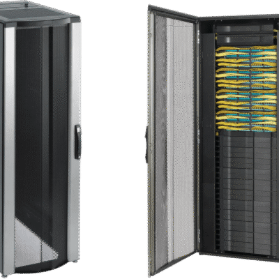 Gabinete Rack ProLine ConnecTek 42 UR 2000 x 800 x 1200 mm con Capacidad 1134 kg  Acero, Color Negro Con Organizadores Laterales Frontal y Traseros Incluidos