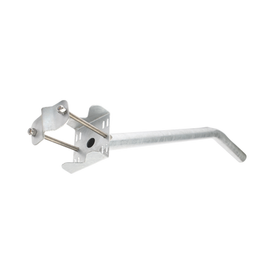 Brazo Galvanizado para Luminaria de 2″ Diámetro con Abrazadera para Poste hasta 6″ Diámetro.
