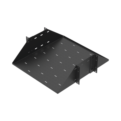 Charola para Soportar Equipos en Rack de 19″, Profundidad Ajustable hasta 484 mm. 150 Kg  de Carga, Compatible con Racks de Doble Perforación, 3U
