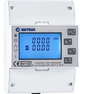 Medidor de energía multifunción inalámbrico trifásico SDM630MCT-LORAWAN para carril DIN con comunicación LoRaWAN