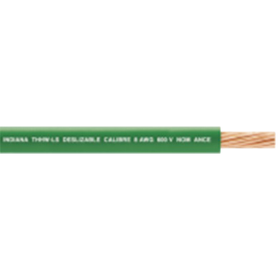 Cable Eléctrico 16 AWG Color Verde, Conductor de Cobre Suave Cableado. Aislamiento de PVC, Auto-Extinguible. Bobina de 100 Metros (328.08 Pies)