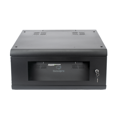 Gabinete de Pared con Puerta de Cristal Templado, 635mm de Profundidad, 4U Rack de 19», Acero Reforzado
