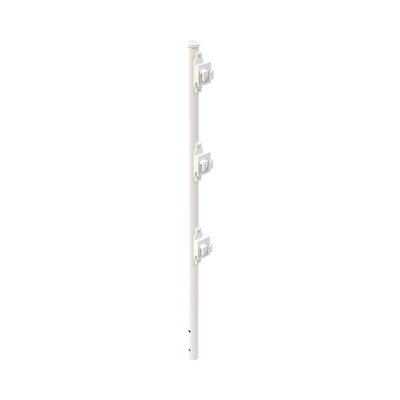 Poste de Paso Blanco de 0.75m para Cerca Electrificada. Tubo Galvanizado cal. 18 de 1″Diam. con Tapón y 3 Aisladores Instalados.