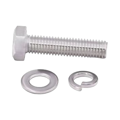 Tornillo M8 x 1.25 mm con arandela plana y arandela elástica para baterías de 12 V de 90-250 Ah