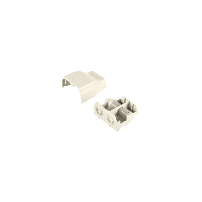 Conexión de tubería a canaleta T70, Salidas de 1/2″, 3/4″, 1″ y 1 1/4″, material ABS, Color Blanco Mate