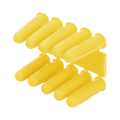 Taquete amarillo 7/32″ para tornillos 8mm x 1″ (100pzs) (1102-02100)