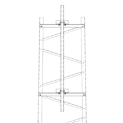 Brazo para Sección #3 Torre Titan con Herrajes y Mástil de 6′ (1.8m).