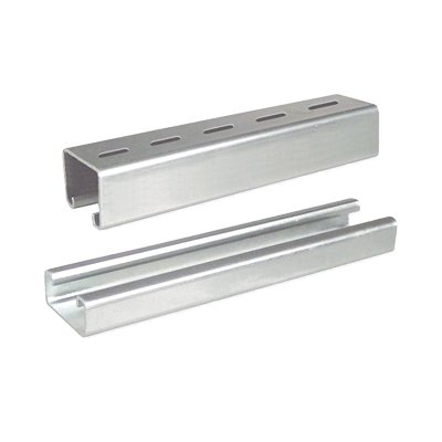 Unicanal liso 4×2 cm, 3000 mm de Longitud, con acabado ElectroZinc