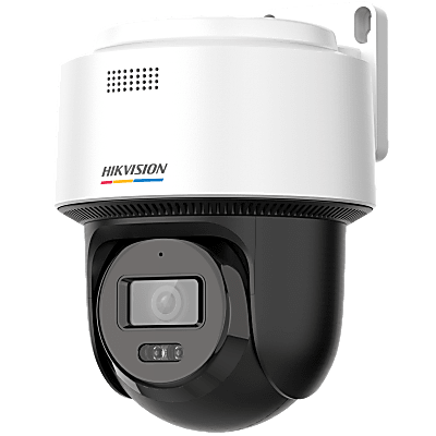 [ColorVu + Dual Light] Cámara Exterior PT TurboHD 3K  / Audio Bidireccional y Sirena / Luz Blanca 40 m / IP66 / -30°C a 60°C / Material Plástico
